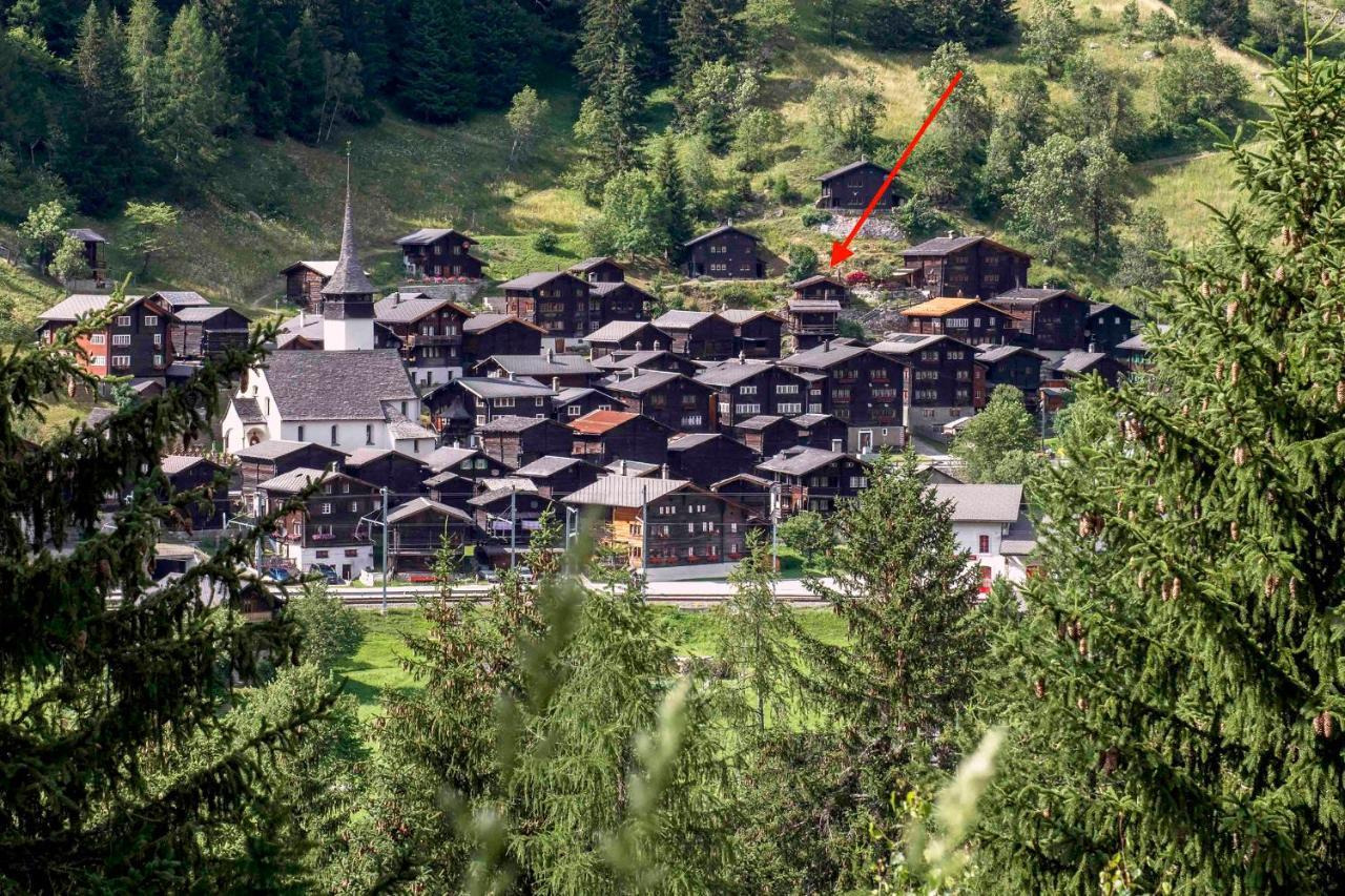 Denkmalgeschuetzter Spycher Total Renoviert Goms Exteriér fotografie