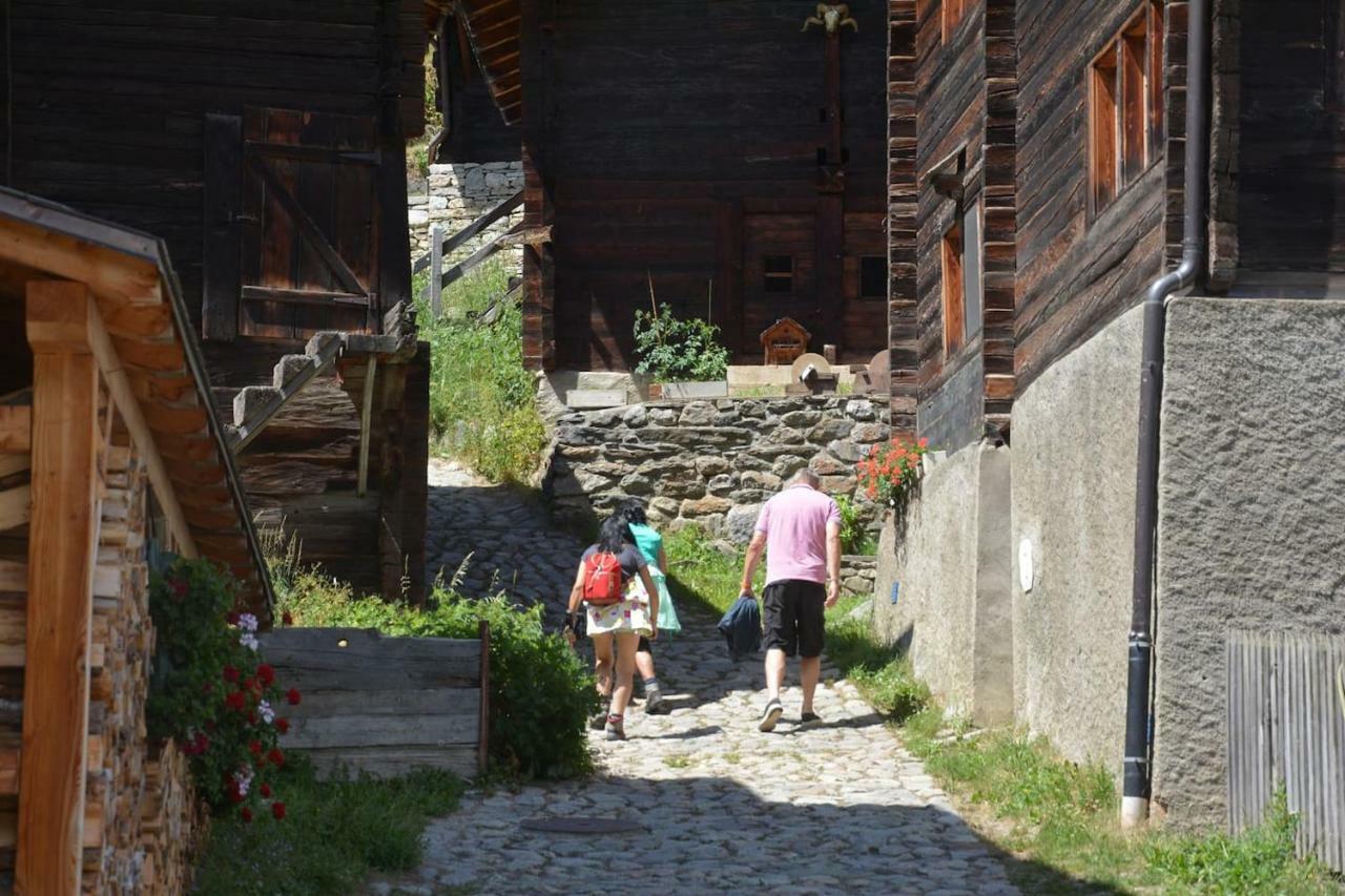 Denkmalgeschuetzter Spycher Total Renoviert Goms Exteriér fotografie