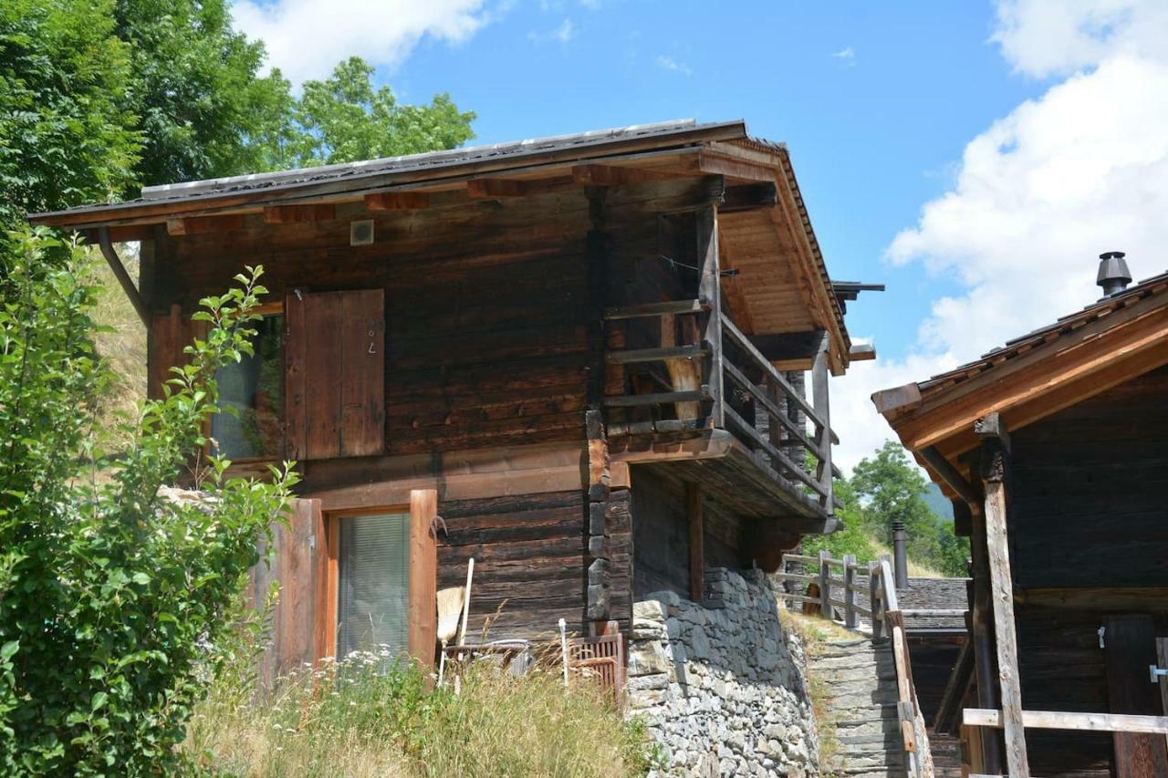 Denkmalgeschuetzter Spycher Total Renoviert Goms Exteriér fotografie